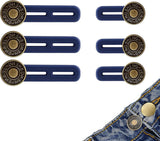 Buttonhole Extender 6 Pieces Bronze - Trouser Expander - Jeans Trouser Expander - Trouser Widening Button - Denim Extension Button - Button Extender - Reusable - Maternity Belly Band - Maternity Trouser Expander - Buttonhole Elastic