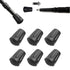 Nordic Walking Tips - 6 Pieces - Walking Stick Tips - Crutch Tips - Nordic Walking Pads - Nordic Walking Cane Tips - Round Nordic Footings - Trekking Pole Tips - Replacement Tips - End Stop - Walking Stick Base - Easy to Install - Black