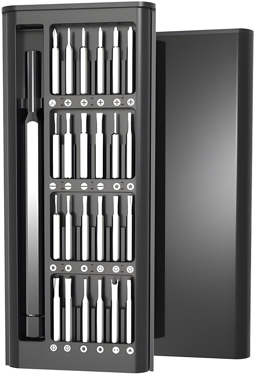 24-piece - High-quality Precision screwdriver set - Professional small compact screwdriver repair kit - portable mini tool set - Universal - for Smartphone / glasses / watch / laptop - with Phillips head flat head - magnetic