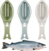 Fish Scraper - Professional Scale Remover - Fast and Efficient - Portable Scale Removal - Universal Fish Descaler - Fish Descaler - Fish Scraper - with Handy Collection Tray - for Kitchen / Restaurant - Green - Piece