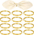 12 pieces gold metal napkin rings - elegant napkin ring - Christmas napkin rings - boho round gold napkin ring for weddings - party dinner - anniversary table decoration