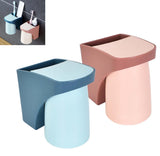 Toothbrush Holder - Toothbrush Box - Wall Mounted - Bathroom Organizer - Toothbrush Organizer - Toothbrush Holder with Magnetic Cup - No Drilling Required - For Family, Children - Blue+Red - 2 Pieces