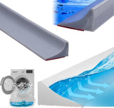 Water Threshold 200cm Grey - Shower Thresholds - Self-Adhesive Shower Water Barrier - Compact - Sanitary Water Stopper - Shower Threshold - Water Stopper - Shower - Bath - Leakage - Water Barrier - Mold - Sanitary - Anti-Water Strip - Foldable Shower Wate