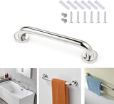 Wall Grab Bar - Extra Grip - 30cm - Handle / Wall Grip for Bathroom / Shower / Toilet - Toilet Grab Bar - Bath Grab Bar - Shower Grab Bar - Non-Slip Grab Bar - Kitchen - Stairs - Kitchen Cabinet Handle - Safety Grip - Screws Included