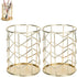 Pen Tray - Pen Holder - Pen Tray - Desk Organizer - Desk Organizer - Desk - Metal - Round - Gold - 2 Pieces