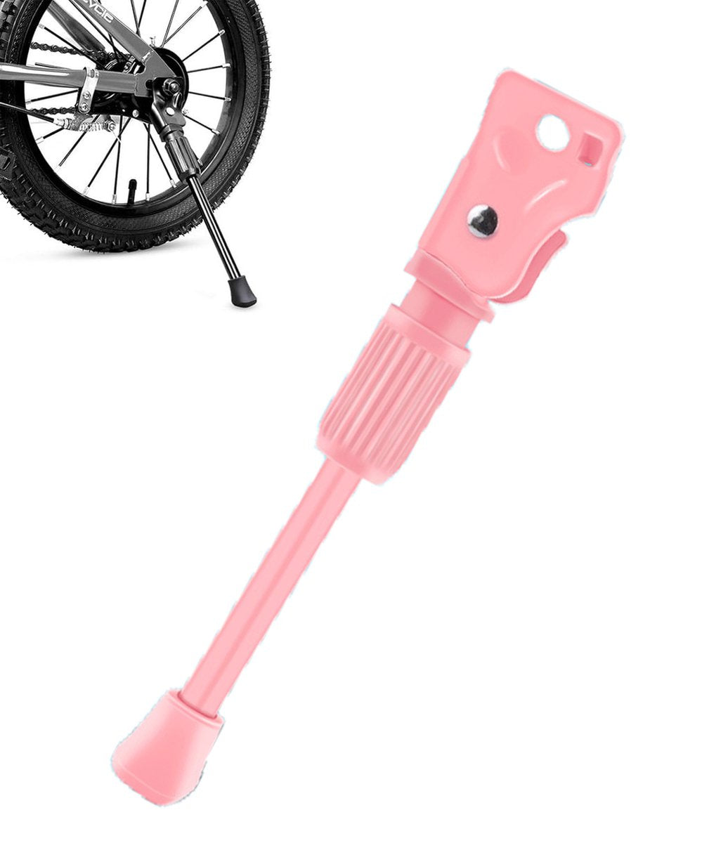 18 Inch - Bicycle Stand for Children's Bikes - MTB Kickstand - Single Bicycle Stand - Bicycle Accessories for Children - Bicycle Stand - Side Stand for Bicycles - Bicycle, E-Bike, City Bike & Mountain Bike - Pink - Easy to Install
