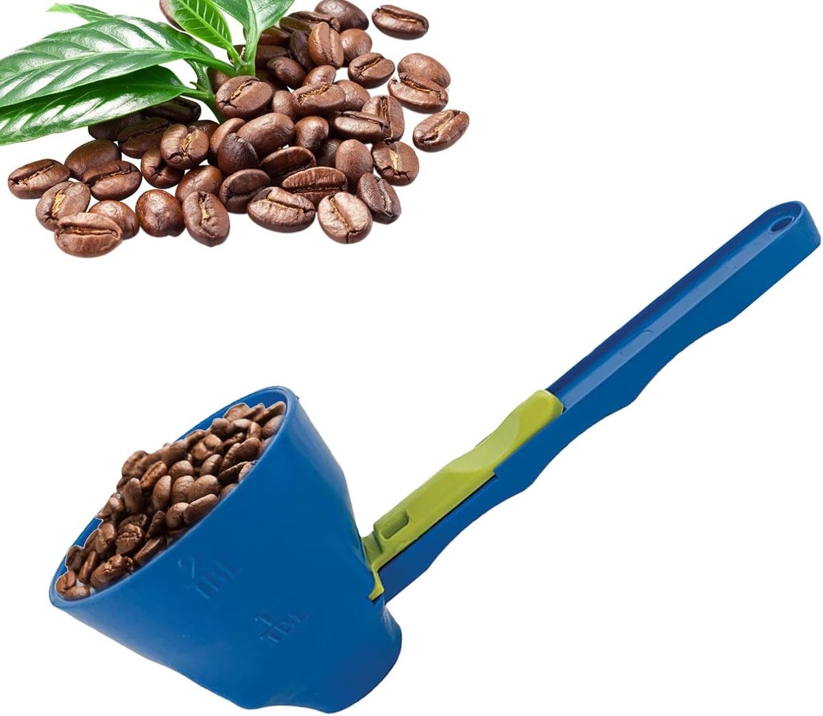 Measuring Spoon - Measuring Spoons - Measuring Spoons - Coffee Measuring Spoon - Coffee- Measuring Spoon - Coffee Scoop - Plastic - Blue - For Precise Weighing and Measuring