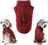 Dog Sweater - Puppy Soft Turtleneck - Size M - Back Length 30cm - Dog Bodywarmer - Dog Coat - Winter Dog Cardigan - For Small to Medium Dogs and Cats - Knitted Clothing - Winter Dog Clothing - Sweater - Christmas Gifts for Pets - Red