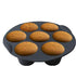 Muffin Pans - Professional High Quality Airfryer Baking Tray - Non-Stick Coating - Cupcake Tray - Muffin Baking Pans - Silicone Baking Mold - Silicone Cupcake Baking Pan - For Muffins, Cupcakes, Mini Quiches - 17.5cm - Black