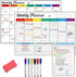 Monthly Planner & Weekly Planner Whiteboard Set - Magnetic Planning Board - Magnetic Monthly Planner - Magnetic Weekly Planner - Magnetic Board Including Day Planner, Markers & Eraser - Memo Board - Planning Board - Family Planner - Family Planner - To Do