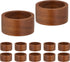 Handmade Round Wooden Napkin Rings - Set of 12 - 2.5 x 5 cm - Wooden Napkin Ring - For Paper and Cloth Napkins - Napkin Ring for Table Decoration, Dining, Anniversary, Birthday, Christmas