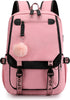 Girls School Student School Bag Outdoor Backpack With USB Charging Port, Pink - Luxury Backpack - School Bag - Backpack - Rucksack - School - Girls - Boys - Teenagers - Book Bag - Girl&