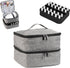 Nail Polish Case Organizer - Nail Case Bag - Nail Technician Bag - Nail Polish Carrying Case - UV Gel Polish Lamp Storage - Beauty Case - Suitable for 30 Bottles - Nail Art Storage - Nail Art - With Removable Dividers - For All Nail Polish Supplies - Grey