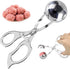 Meatball maker - Professional Meatball tongs - Portable Meatball maker - Multifunctional Meatball tongs - Meatball spoon - Meatball tongs - BBQ Tongs - Barbecue Tongs - for meatballs / Ice cream / rice balls - Stainless steel