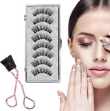 Magnetic False Eyelashes - False Eyelashes - With Clip - Reusable Magnetic Eyelash Set - False Eyelashes - Eye Makeup Lashes - 3D Magnetic Eyelashes - Long-lasting/Reusable - Magnetic Eyelashes - Natural Look - No Glue - Eyelash Extensions