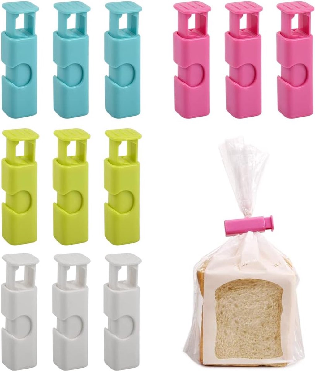 Bag Sealer - 12 Pieces - Freshness Clips - Sealing Clamps - Sealing Clips - Bag Sealer – Bag Clamps - Bag Sealer - Sealing Clips - Clips - Clamps - Bag Clamp - Kitchen Sealing Clips - Freshness Clips - 4 Colors