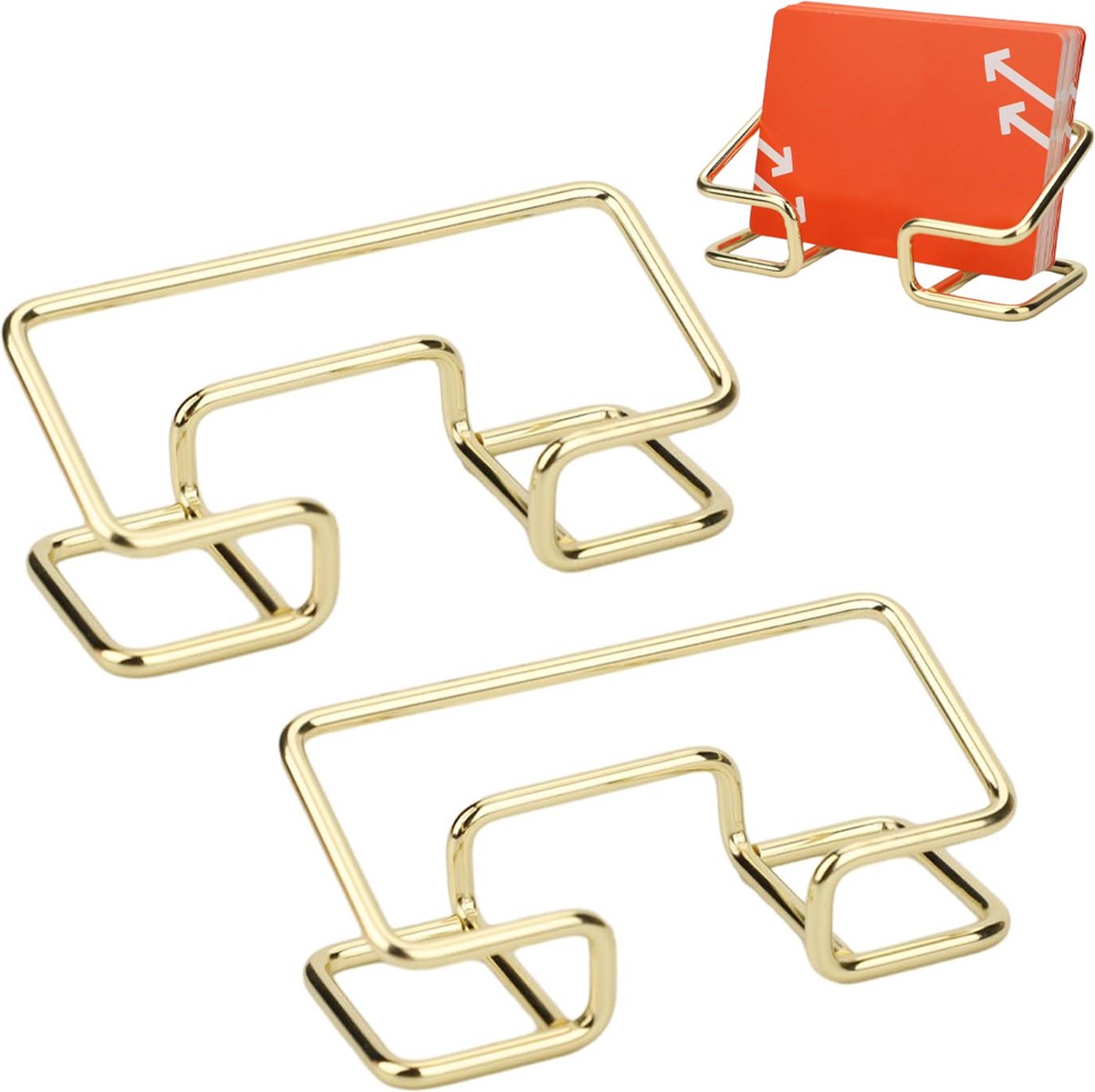 Business Card Holder - 2 Pieces - Business Card Tray - Business Card Holder - Business Card Holder - Business Card Holder - Card Holder - Holder for Business Cards - Luxury Holder - Business Cards - Holder - Office Supplies - For the Desk - Gold