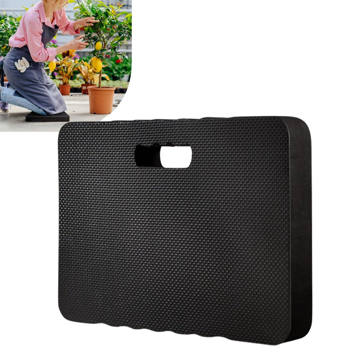 Garden Knee Pad - Extra Thick - Kneeling Mat - Knee Protector - Knee Cushion - Work Cushion - Knee Protection - Construction Protection - Garden Protection - Garden Aid - Garage - Yoga - 46x28x3.8 Cm - Black
