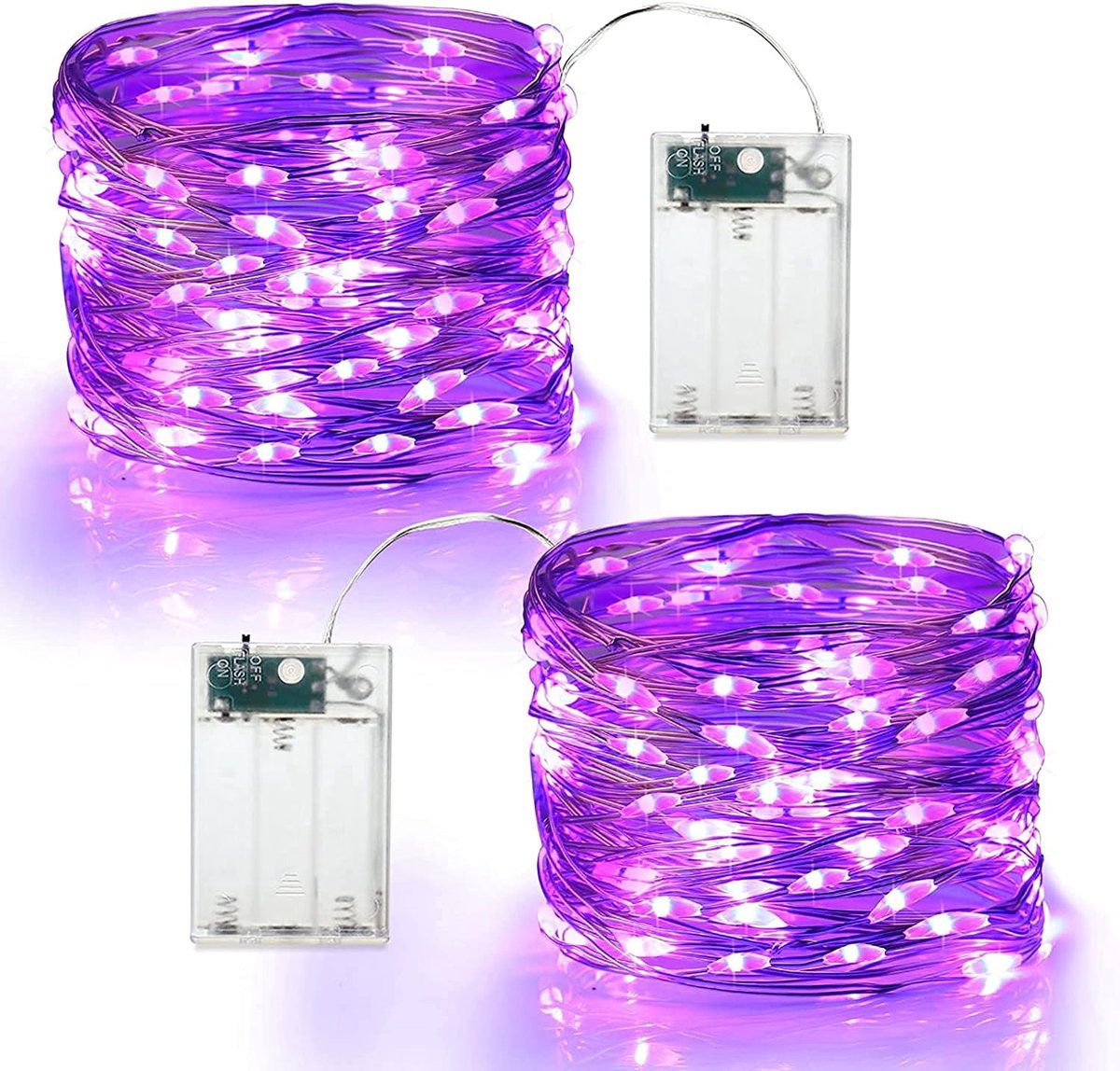 Christmas tree lights - 2-piece - Christmas - Christmas - Halloween - 5m, 50 light beads - Christmas light - Christmas lighting - Christmas lights - light chain - Lights - Lamps - waterproof - Battery operated - for Party / Holiday / Halloween / Christmas