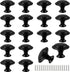 Handles - 18 Pieces - Cabinet Handles - Furniture Handles - Kitchen Handle - Antique Knobs - 30MM - Cabinet Handles - Kitchen Cabinet Handles - Furniture Handle - Kitchen Handle - Door Handle - Drawer Handle - Incl. Screws - Stainless Steel - Black - Mode