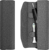 Electric Toothbrush Travel Case - With Magnetic Closure - Toothbrush Holder - Hard Shell Electronic Toothbrush Carrying Case - Universal - Protective Storage Box - 20x6x4 Cm - Grey - 1 Piece
