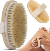 Bath Brush - Dry Brushing - Dry Brush - Body Brush - Skin Brush - Shower Brush - Bath & Shower Accessories - Skin Brush with Natural Bristles - Skin Improvement - Anti-Cellulite Brush