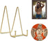 Plate Stand - Plate Rack - Plate Holder - Plate Display - 10 Inch - Stand - Holder - Support - Rack - Hanger - Decorative Plates - Plates and Books - Cookbook - For Decorative Plates - Not Easily Deformed - Durable - Gold - Metal