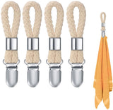 Towel Clips - 4 Pieces - Towel Hooks - Towel Holders - Small Towel Clips - Towel Clip - Towel Pegs - Tea Towel Clip - Hanging Hooks - Small Clips - Hanging - Beige - For Kitchen, Bathroom, Balcony, Cabinets