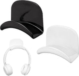 Headset Holder - 2-Piece Headphone Hook - Headset Stand - Universal Headphone Hook - Gaming Headset Stand - Headphone Hook Wall Mount - For Most Gaming Headphone Controllers - White+Black