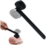 Meat Hammer - Meat Tenderizer - Hammer for Meat - Zinc Meat Beater - Meat Crusher - Meat Tenderizer - Ideal for Tenderizing Meat - Double-Sided - Hangable - Kitchen Utensils - BBQ Accessories - Black