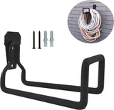 Garden Hose Holder - Metal Garden Hose Holder - Garden Hose Storage - Holder for Garden Hoses - Heavy Duty Wall Mount Watering Pipe Tube Storage Hanger - Wall-Mounted Water Hose Holder for Outdoor Garden - Black - 1 Piece