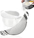 Stainless Steel Draining Aid - Draining Lid with Handles - Colander - 33.5 Cm - BPA-Free - Solid Compact Kitchen Draining Lid - Colander - Kitchen Sieve - Dishwasher Safe - Easy Draining - Storage Hook - For All Sizes of Pans