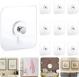 Self-Adhesive Nails - 10 Pieces - Adhesive Stick-on Nails - Hanging System - Towel Hook - Stick-on Hooks - Adhesive Screw - Picture Hanger - Flat Head - No Drilling Required - High Load Capacity - Wall Hooks - Hook