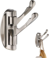 Wall Hook - Swivel Hooks - Foldable Towel Hook - Triple Hook - Hooks - Hanging Hooks - Wall Hook - Coat Hook - Towel Hanger - Towel Hooks - Coat Rack Hook - Coat Rack Hooks - Hat Hook - Metal - For Bathroom, Kitchen - Brushed Silver