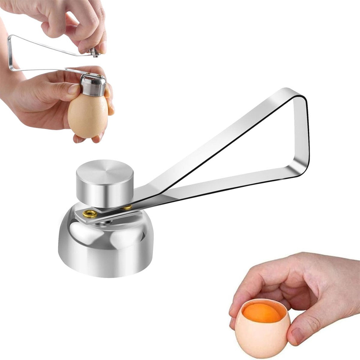 Eggshell Cutter - Stainless Steel - Eggshell Opener - Egg Beheader - Egg Topper - Egg Slicers - Egg Topper - Eggshell Splitters - Egg Pricker - Eggshell Cracker - No Dirty Hands - Opening Raw Eggs - Kitchen Utensils - Gift