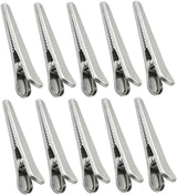 10 pieces - sealing clips - High clamping force closure clips - Freshness clips - Bag clips - Alligator clips - Easy to use - Multifunctional - for kitchen and home - for Candy & Snack Packaging - stainless steel - silver - 11.5cm