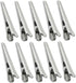 10 pieces - sealing clips - High clamping force closure clips - Freshness clips - Bag clips - Alligator clips - Easy to use - Multifunctional - for kitchen and home - for Candy & Snack Packaging - stainless steel - silver - 11.5cm