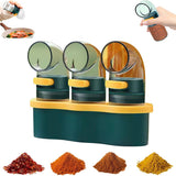 Salt and Pepper Shaker/Shaker - 3 Pieces - Spice Jars - Set - Salt Shaker - Pepper Shaker - Quantity Salt Shakers - Home Spice Salt Shaker - Pepper Shaker/Salt Shaker - Paprika Cumin Powder Sugar Dispenser - Salt and Pepper Shaker Set - With Holder