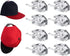 Cap Rack Set of 8 - Wall Cap Holders - Cap Hooks - With Screws and Tape - Two Installation Methods - Cap Rack Coat Rack - Cap Rack Storage System - Cap Storage Bag - Hat Holder - Cap Organizer - Double Suspension - Transparent