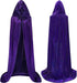 Luxury Purple Hooded Coat - 170cm / XXL - Carnival Halloween Costume - Purple Velour Coat - Hat - Adults - Dress Up - Costume Cape - Gothic - Fantasy - Halloween Suit - Carnival Clothing - Women and Men