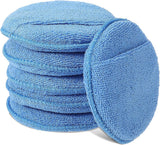 Polishing Sponge - Car Polishing Pads - Car Cleaning Sponges Polishing Pads - For Car Care - Polish Foam Applicator Pads - 6 Pieces ø 125mm - For Cars, Trucks, Boats, Cleaning and Fine Polishing