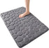 Bath Mat - 40x60 Cm - Shower Mat - Floor Mat - Bathroom Mat or Toilet Mat - Absorbent Bath Mat - Bath Mats - Bathroom Accessories - Easy to Wash - With Pebble Texture - Absorbent Floor Mats - Dark Grey - 1 Piece