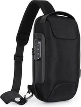 Crossbody Bag - Sling Bag - Chest Bag - Anti-Theft & Waterproof - With USB - Crossbody Bags - Women - Men - Black - Men's Crossbody Bag - Stylish and Practical Sling Bag - Crossbody Bag for Everyday Use, Hiking, Travel & Festivals