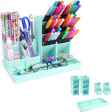 Pen Tray - 13 Compartments - Pen Holder - Desk Organizer - Pen Trays - Desk Organizer - Pen Case - Plastic - Removable - Storage System - Letter Tray - Desk Accessories - Vegetable
