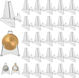 Coin Display - 24 Pieces - Coin Stand - Card Holder - Holder Suitable for Cards - Card Holder - Coin Stands - Transparent - Business Card Holder - Coin Holder - Card Rack - Card Holder - Suitable for Pokemon Top Loader