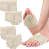 Forefoot Cushion - Heel Insoles - Anti-Slip Forefoot Insoles Heel Protection - Toe Protector Cushion - Anti-Slip Sock Pads - Fit All - Shock Absorbing - Set of 4 - Beige