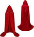 Luxury Red Hooded Coat - 170cm / XXL - Costume for Carnival Halloween - Red Velour Coat - Hat - Adults - Dress Up - Costume Cape - Gothic - Fantasy - Halloween Suit - Carnival Clothing - Women and Men
