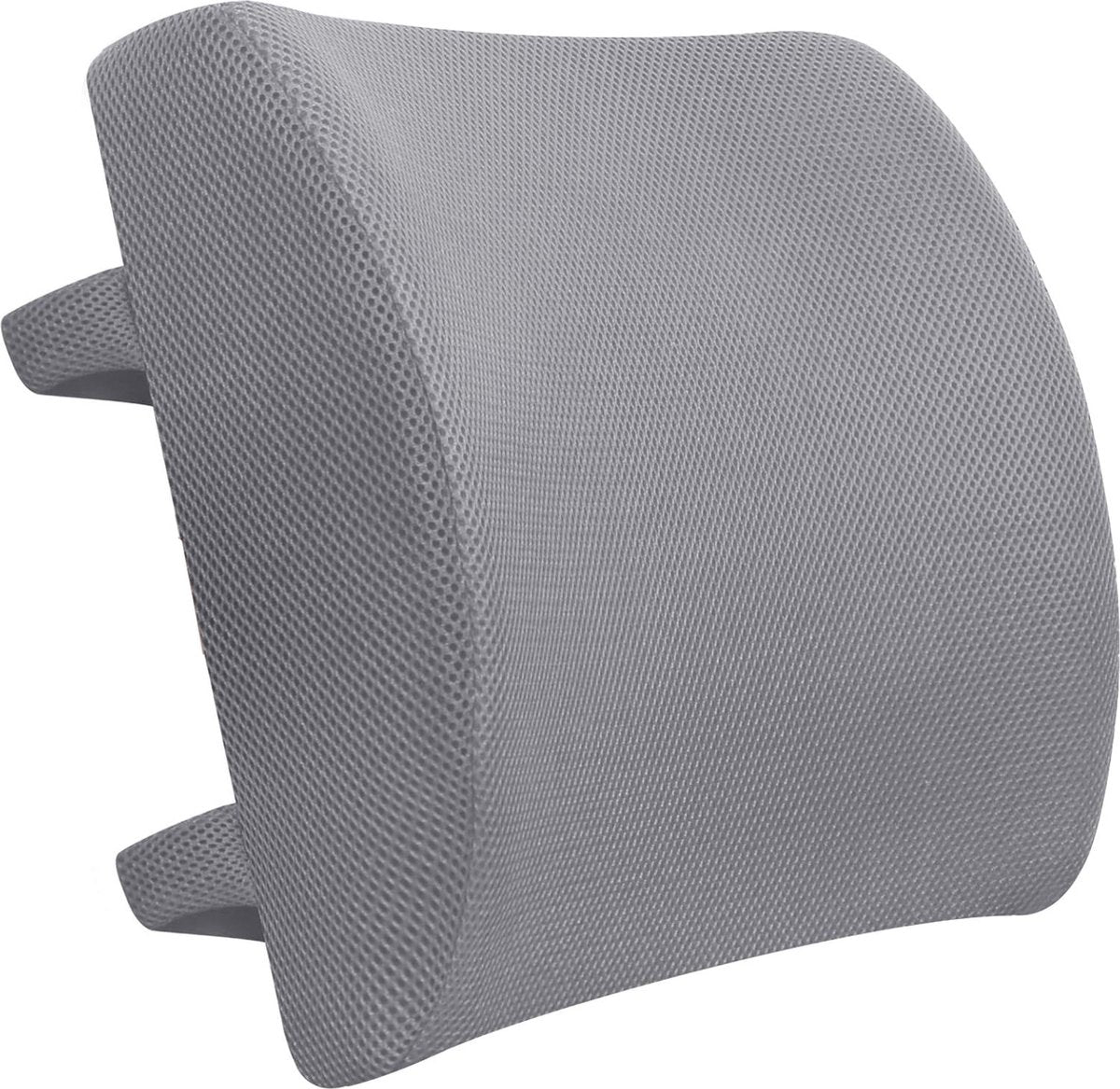 Ergonomic Lower Back Cushion - Memory Foam - Back Support - Lumbar Support - Relieve Fatigue - For Car, Office Chair, Sofa and Bed - Car Cushion - Working from Home - Grey - Back Pain & Sitting Comfort