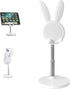 Phone Stand - Mobile Phone Stand - Phone Holder - Stand - For Desk - Angle Adjustable - Desk Holder Support - Cute Rabbit - Universal - For Mobile Phones And Tablets - White