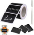 Chalkboard Stickers on a Roll - 120 Stickers - Chalk Sticker - 5.5 x 3.5 cm - Blackboard Label - Blackboard Sticker - Spice Stickers - Spice Labels - Spice Jars - Kitchen Labels - Household Labels - Label Stickers - Incl. 1 Chalk Marker